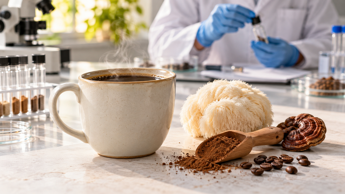 Organic mushroom coffee tested for mold and mycotoxins